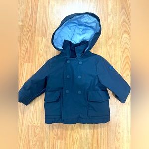 JACADI  lined navy raincoat 12 months